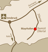 Mappa per raggiungere il Domizil Zillertal